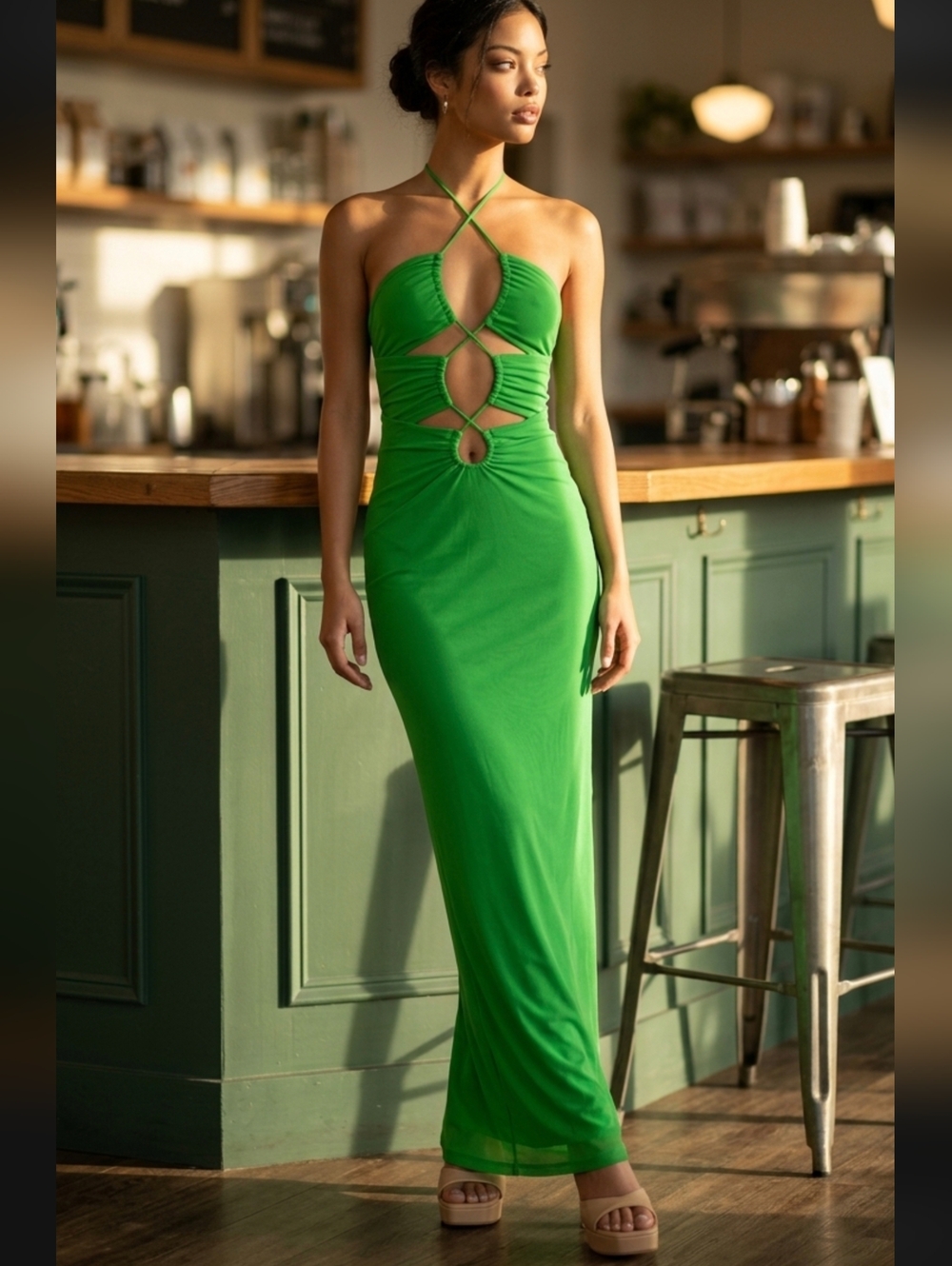 JAGGER & STONE EMILY MAXI DRESS GREEN
